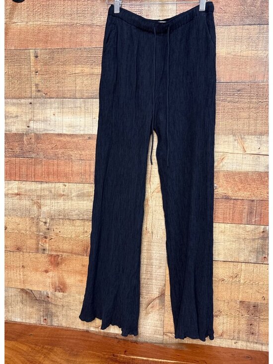 Abercrombie & Fitch Pants - Abercrombie & Fitch Black Crinkle Wide-Leg Pants Size S